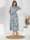 Grey printed Party wear western Dresses for Girls/women