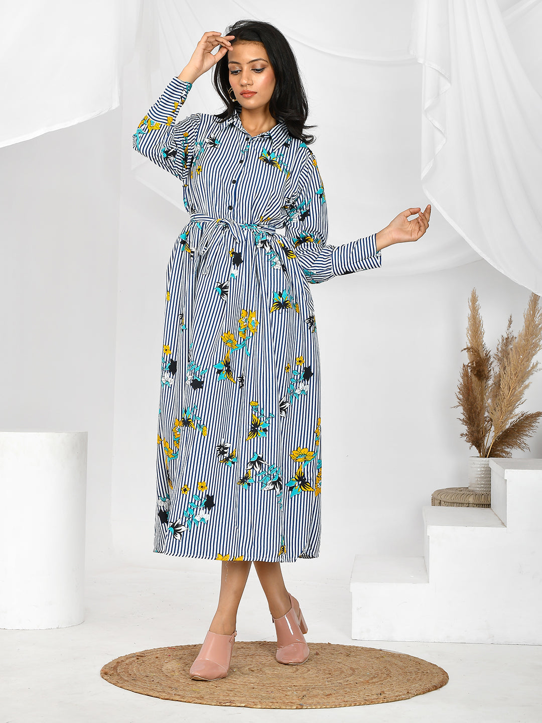 Grey printed Party wear western Dresses for Girls/women