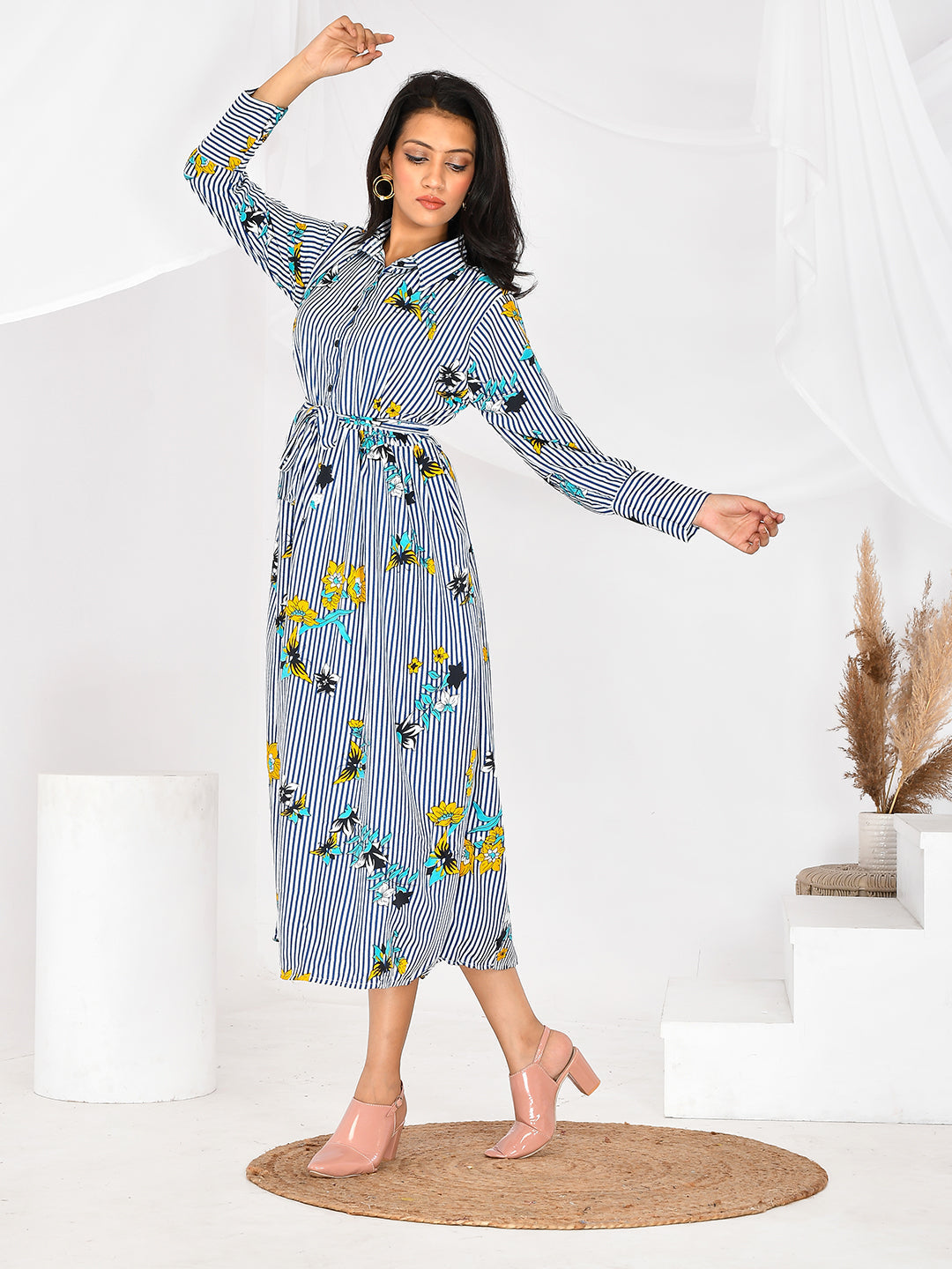 Grey printed Party wear western Dresses for Girls/women